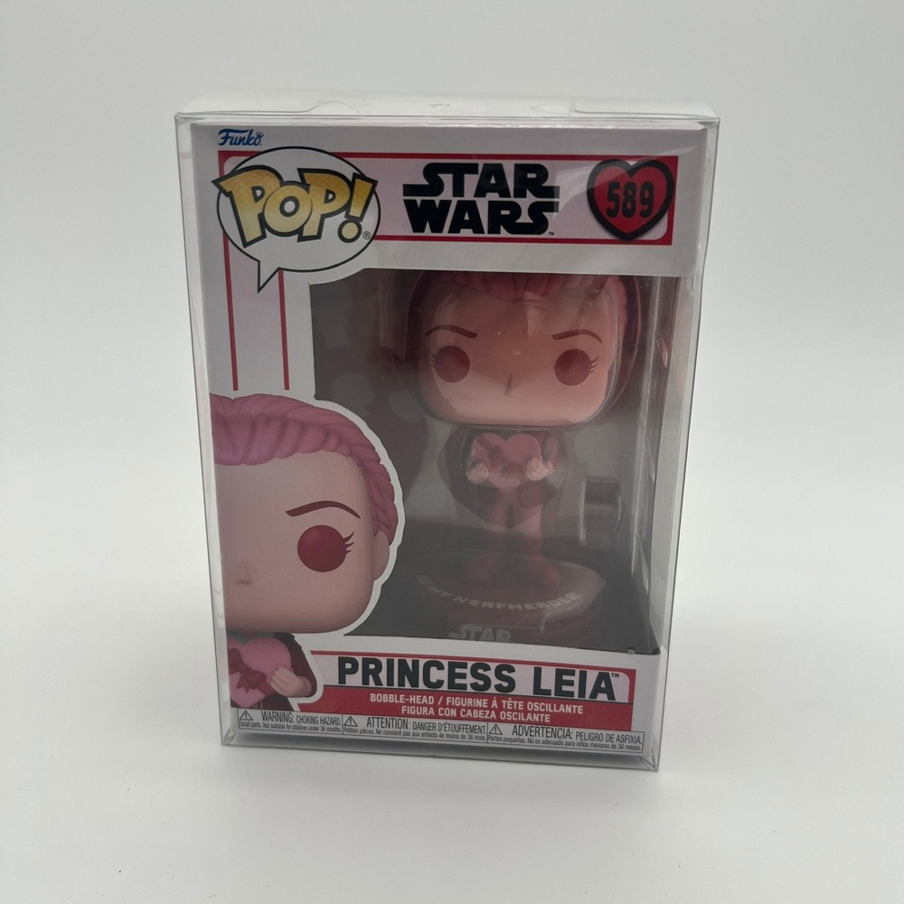 Funko Pop Star Wars Princess Leia 589 Valentines Day Pink Vinyl Bobble-Head
